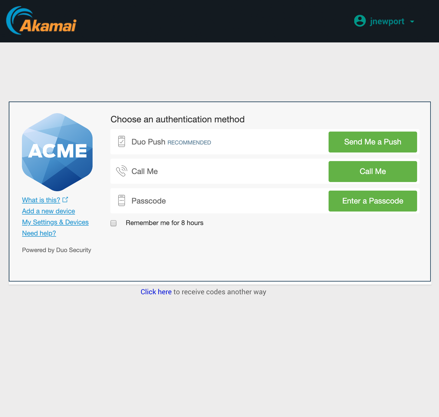 Akamai EAA Duo Authentication