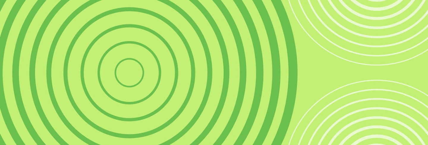 Blog banner image featuring green spirals