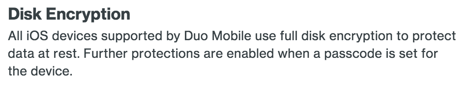 iOS Disk Encryption