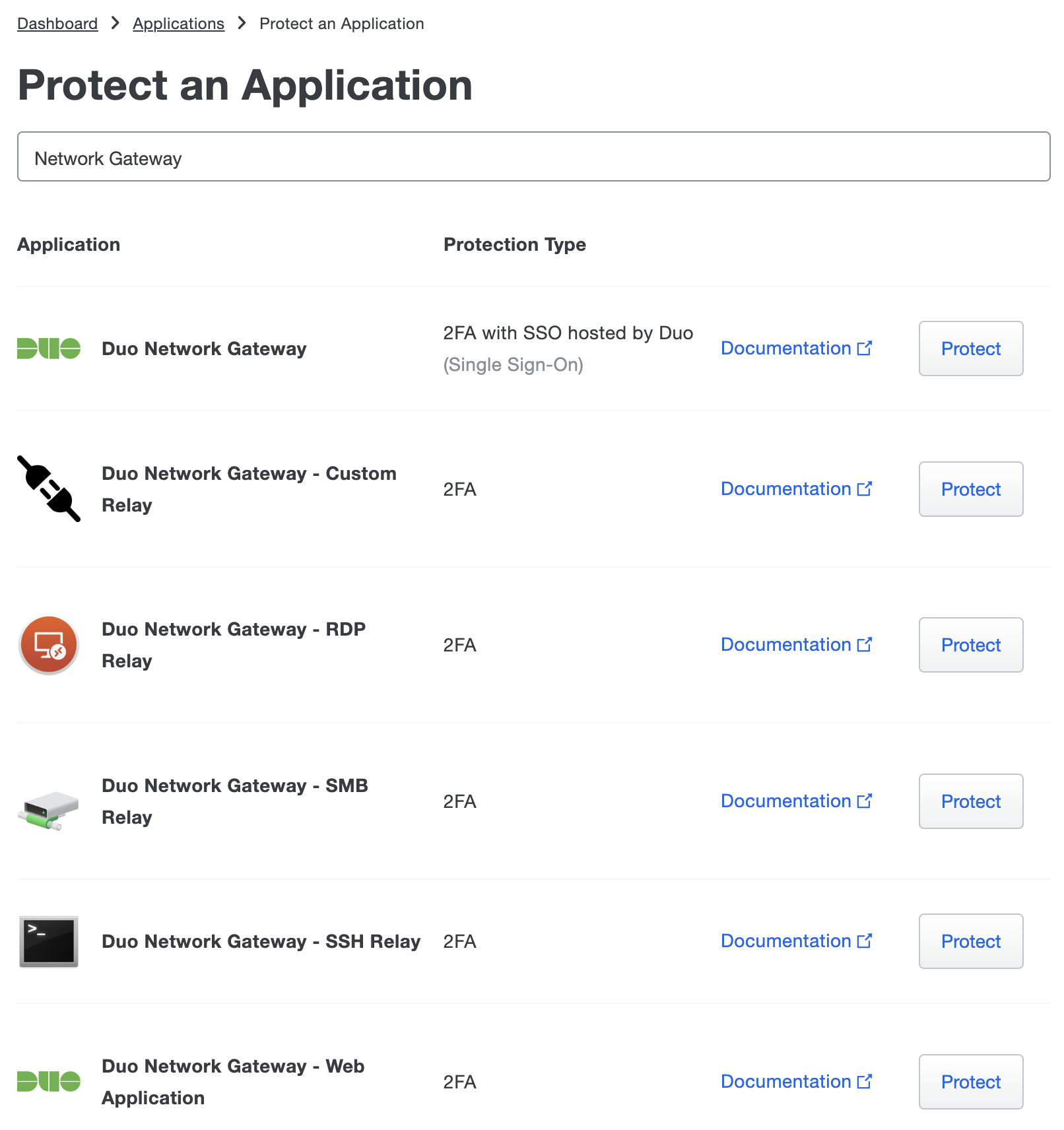 Duo Network Gateway Applications