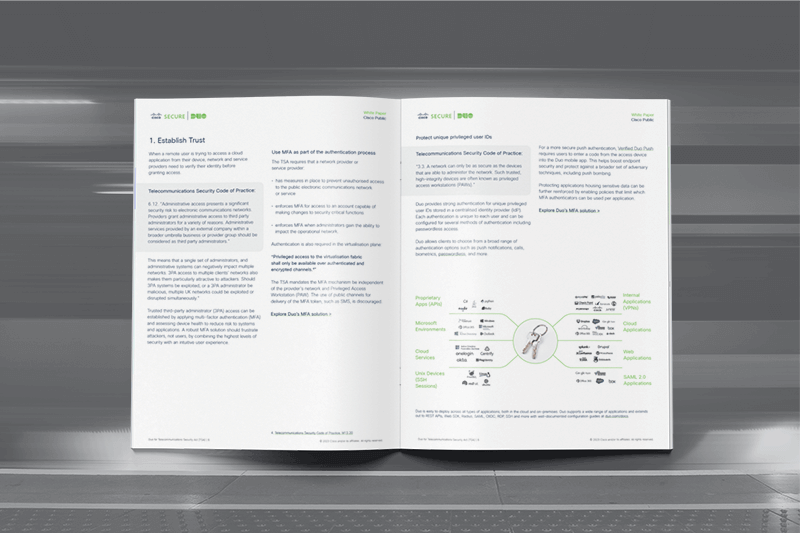 Navigating the Telecommunications Security Act (TSA) with Duo open copy with flow chart image