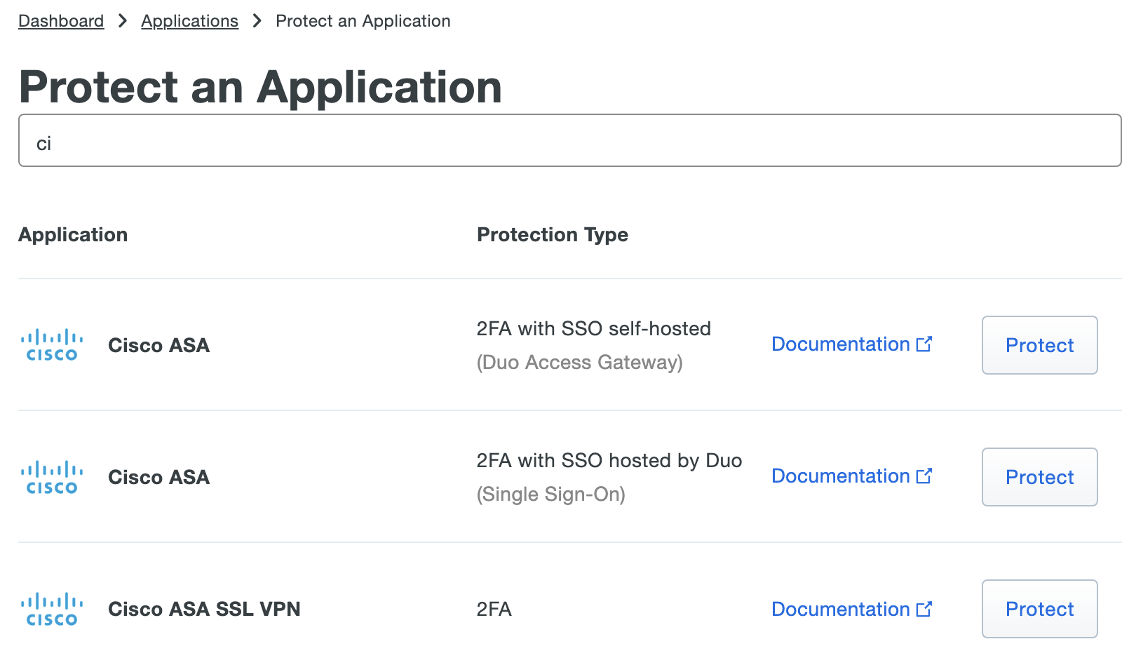 Filter Application List