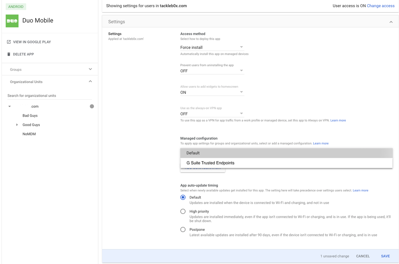 Duo Mobile Configuration