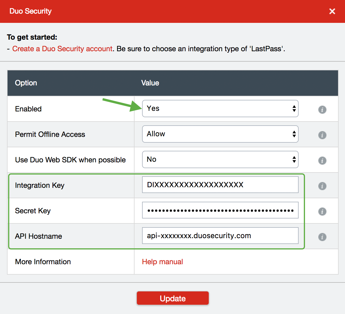 LastPass Duo Configuration