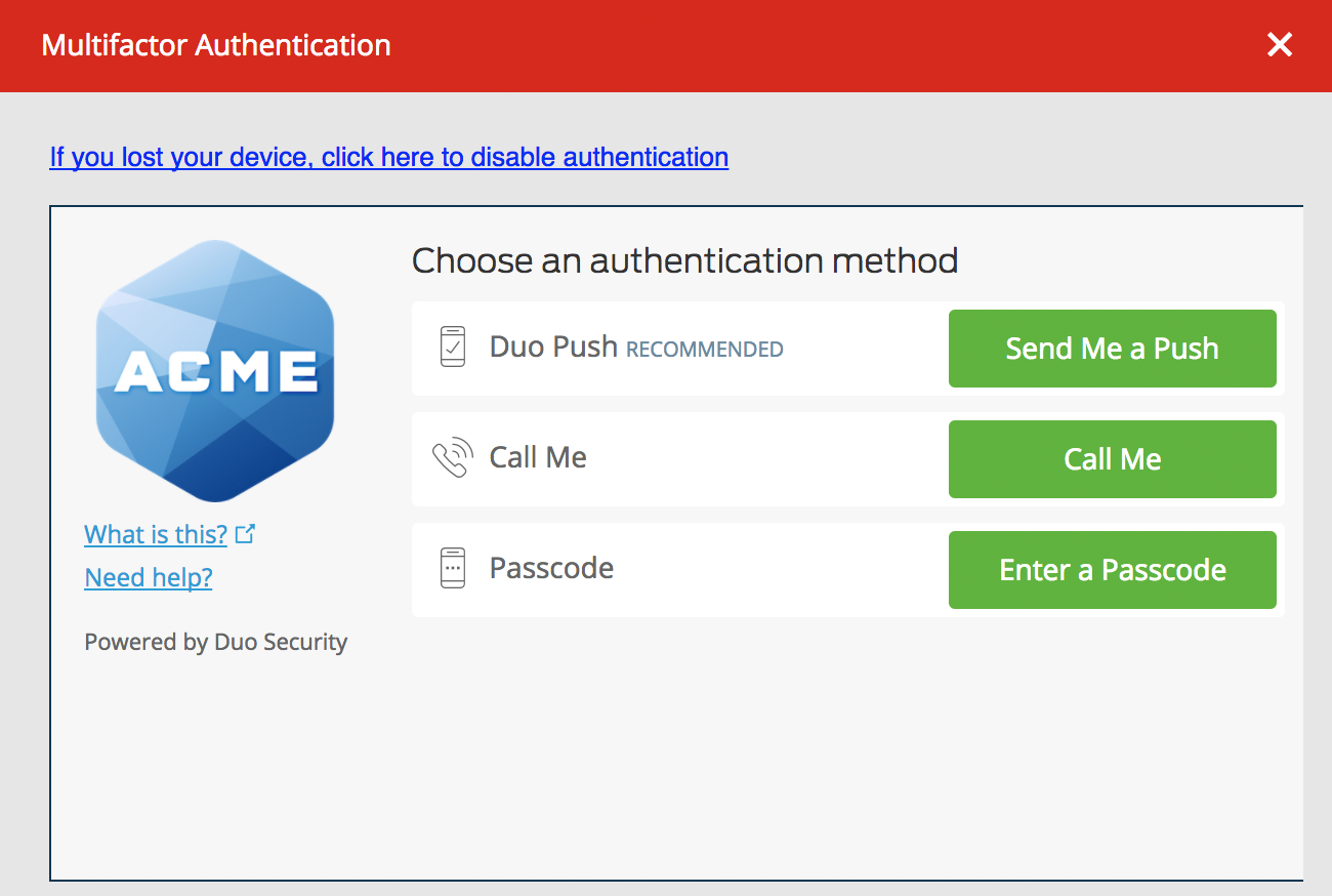 LastPass Web Authentication Prompt