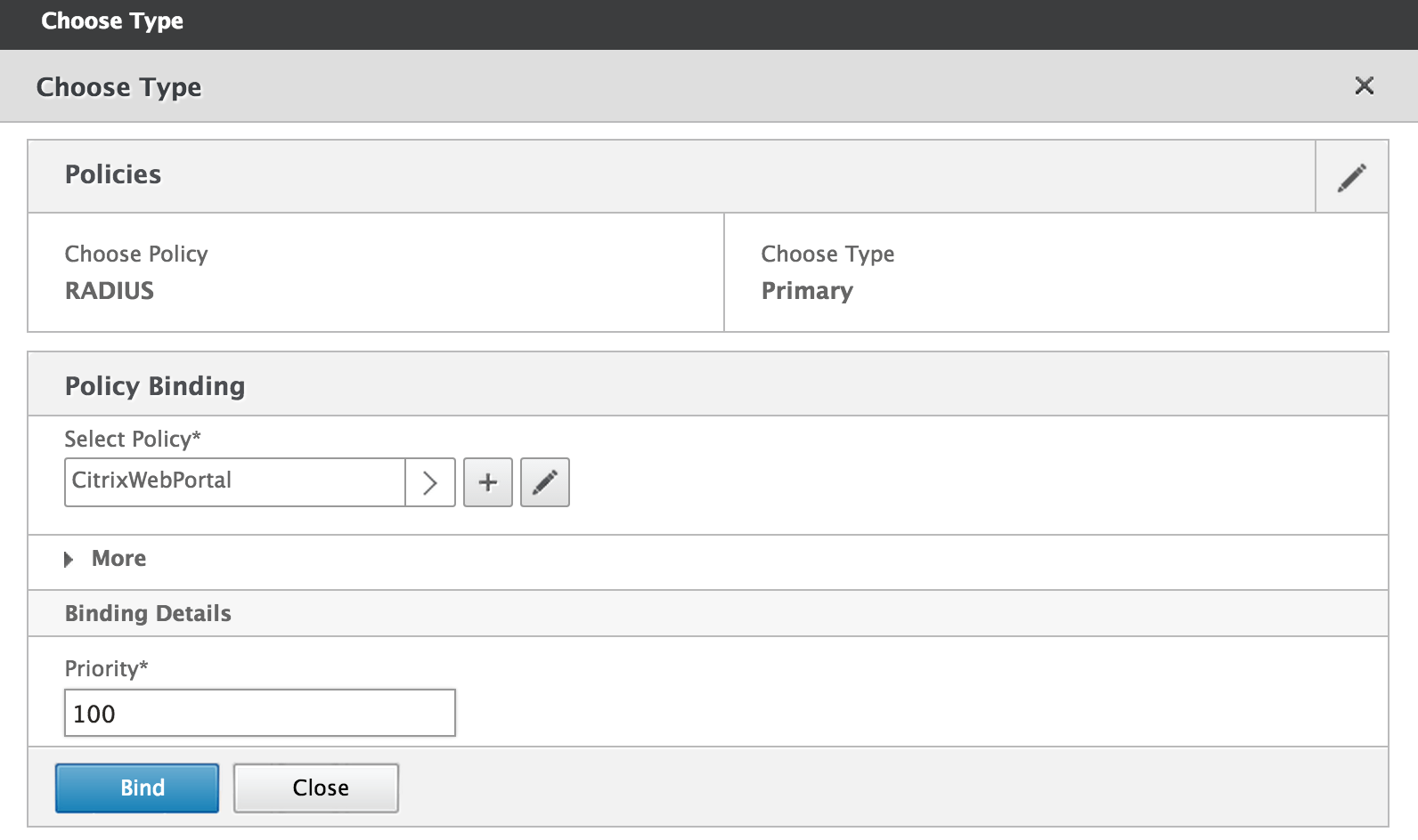 Bind Policy for Web Browsers