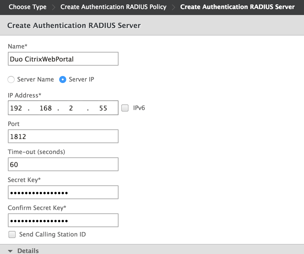 Create RADIUS server for iframe