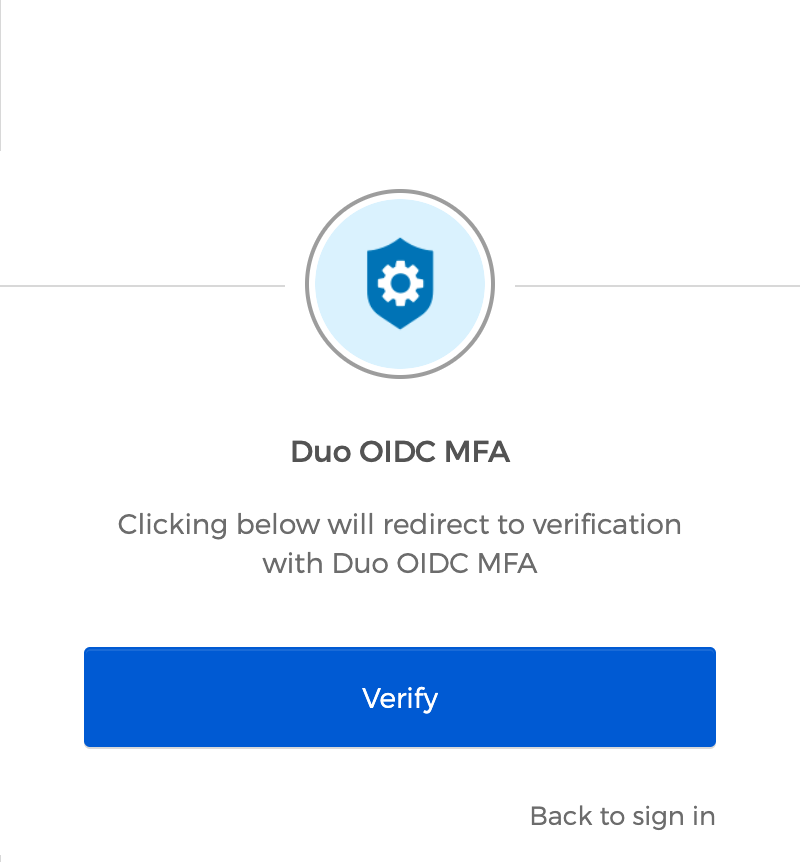 Okta User Duo OIDC Login Verification