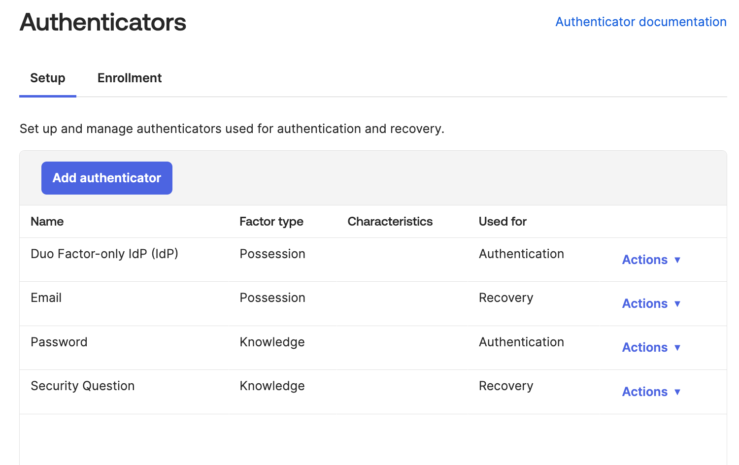 Okta Identity Engine IdP Duo OIDC Factor