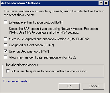 Configure Authentication Methods