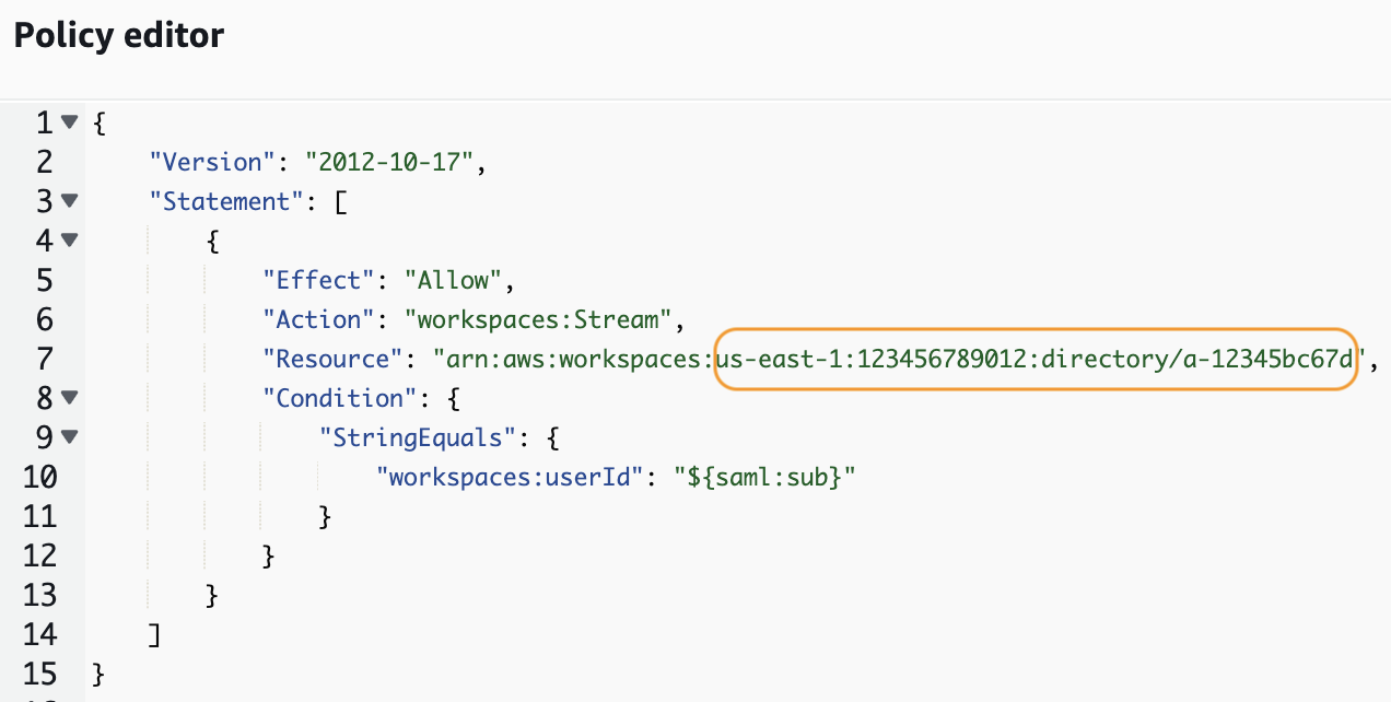 Amazon WorkSpaces Edited Policy