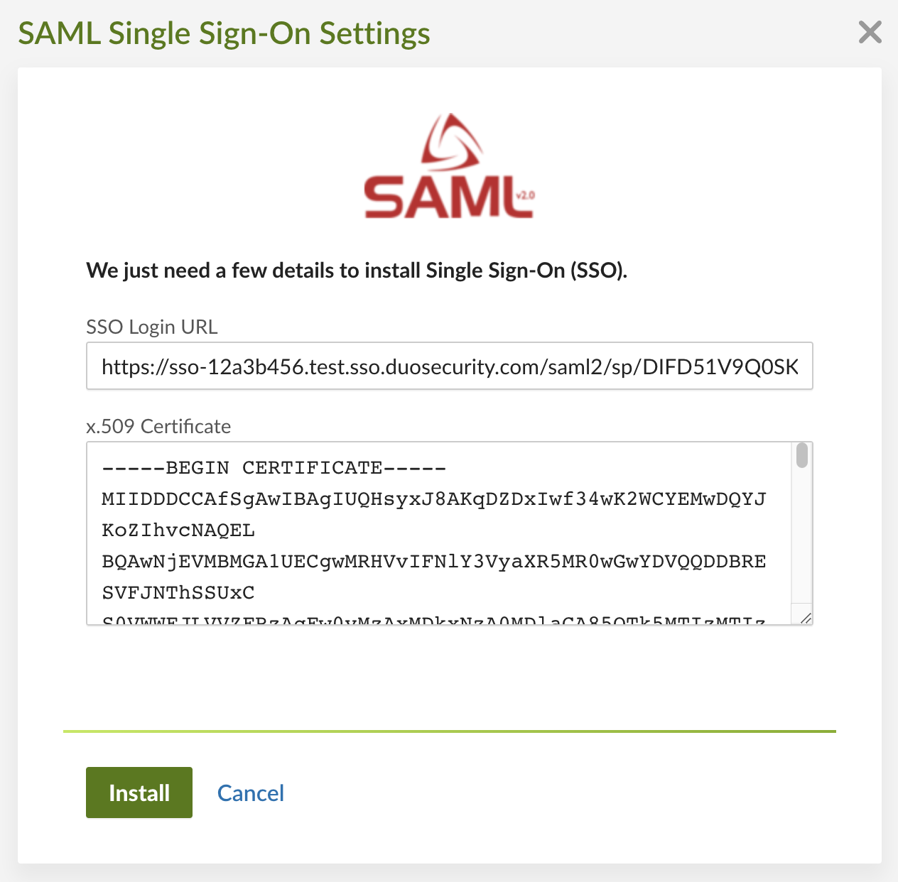 BambooHR SAML SSO Settings